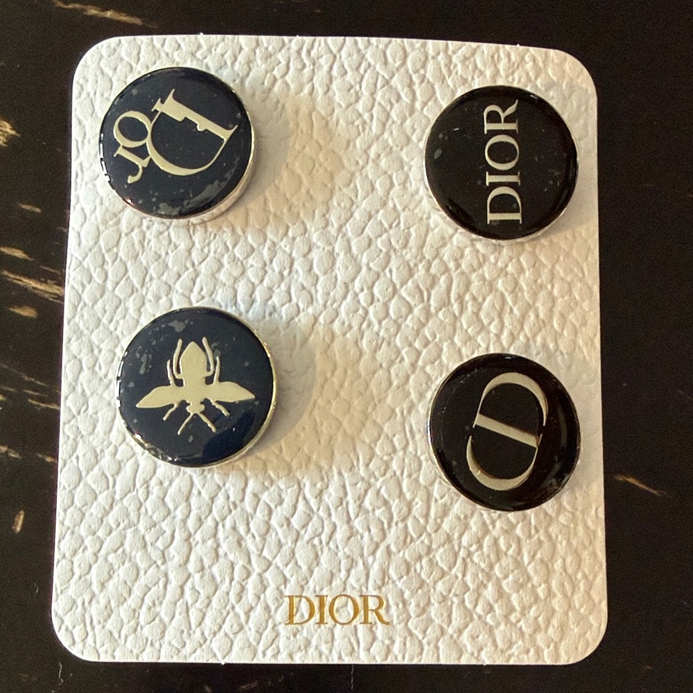 Dior Black and Cream pins